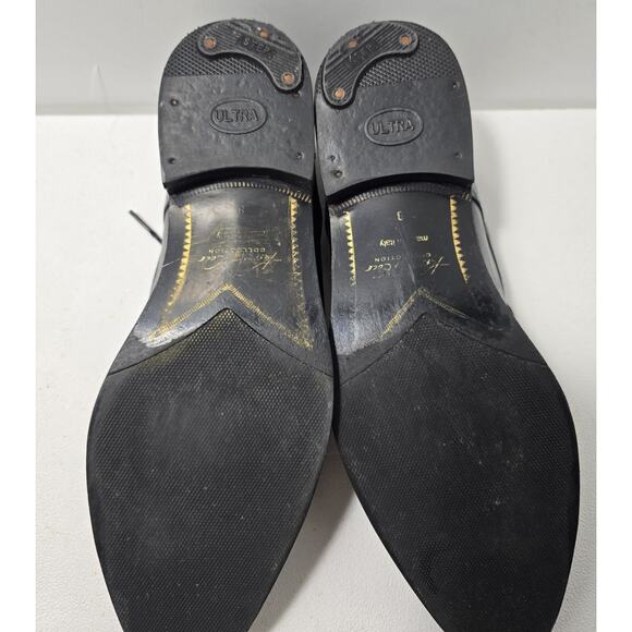 KENNETH COLE Collection Leather Oxfords Dress Shoes Sz 8 Men's Black Italy Made - Picture 10 of 11